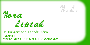 nora liptak business card